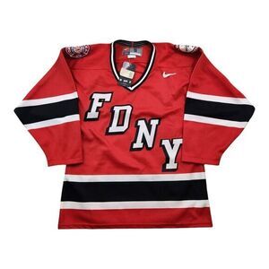 Vintage FDNY Nike Jersey Mens Small 9/11 Hockey New‎ York Fire Department